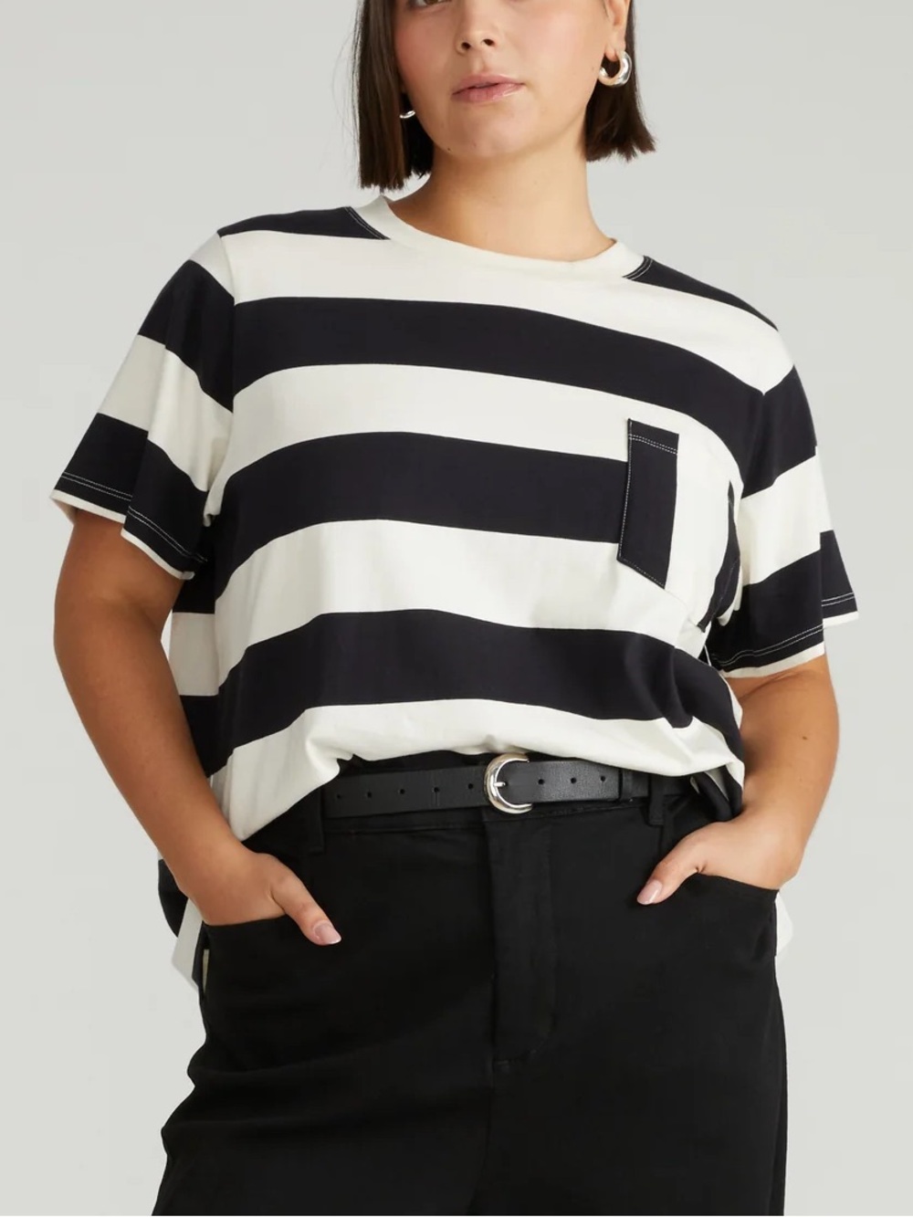 Universal Standard Breton Stripe Garcon Tee